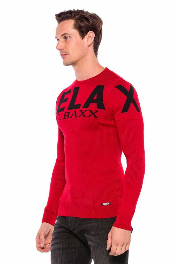 Cipo &amp; Baxx LUBLIN men's sweater red CP202