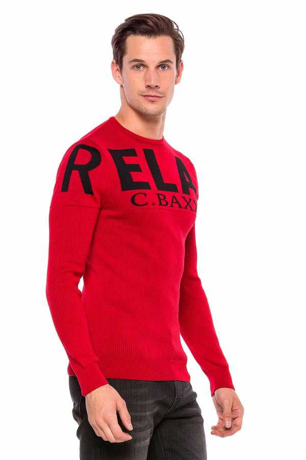 Cipo & Baxx LUBLIN Herren Pullover red CP202