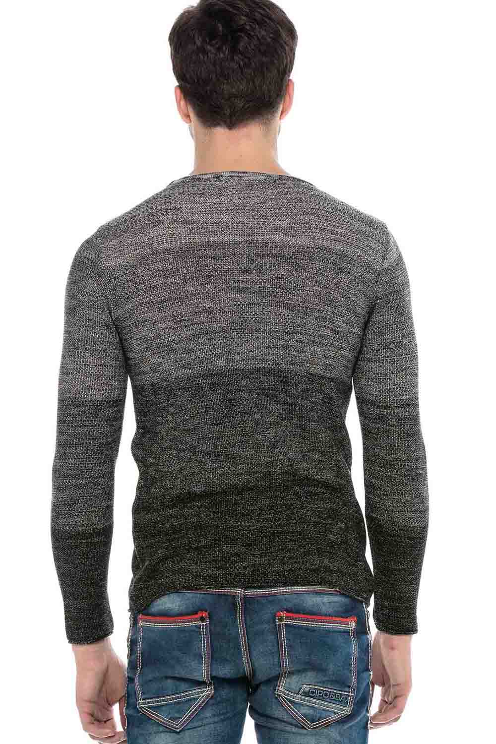 Cipo & Baxx LODZ Herren Pullover white CP205