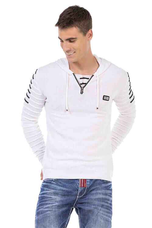 Cipo &amp; Baxx BOLU men's sweater white CP246