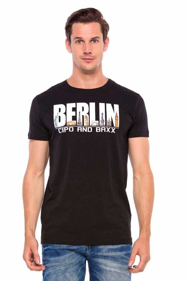 Cipo & Baxx BERLIN Herren T-Shirt CT166 schwarz