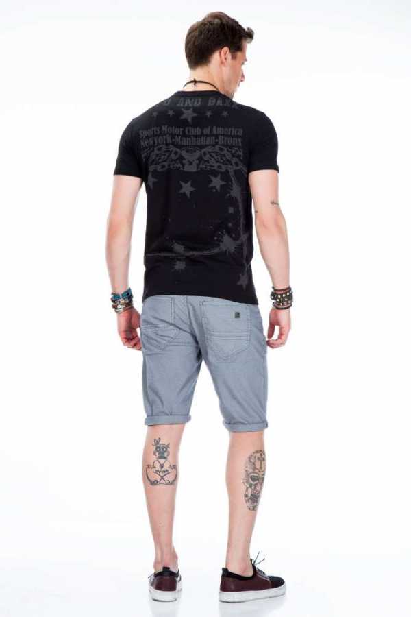 Cipo &amp; Baxx FRANC Men's T-Shirt black CT373