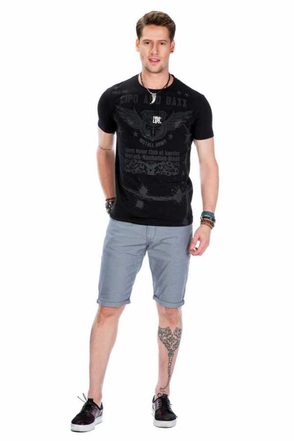 Camiseta hombre Cipo &amp; Baxx KNIGHT CT546 negro