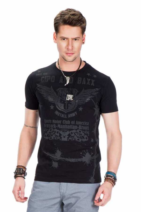 Camiseta hombre Cipo &amp; Baxx KNIGHT CT546 negro