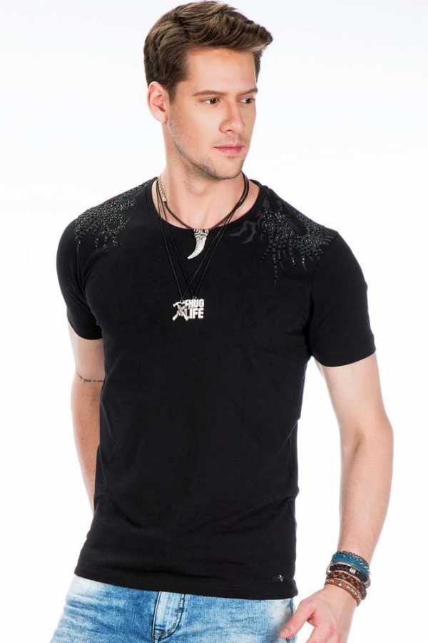 Camiseta hombre Cipo &amp; Baxx KNIGHT CT546 negro