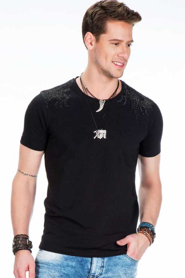 Cipo & Baxx HOKKAIDO Herren T-Shirt black CT376