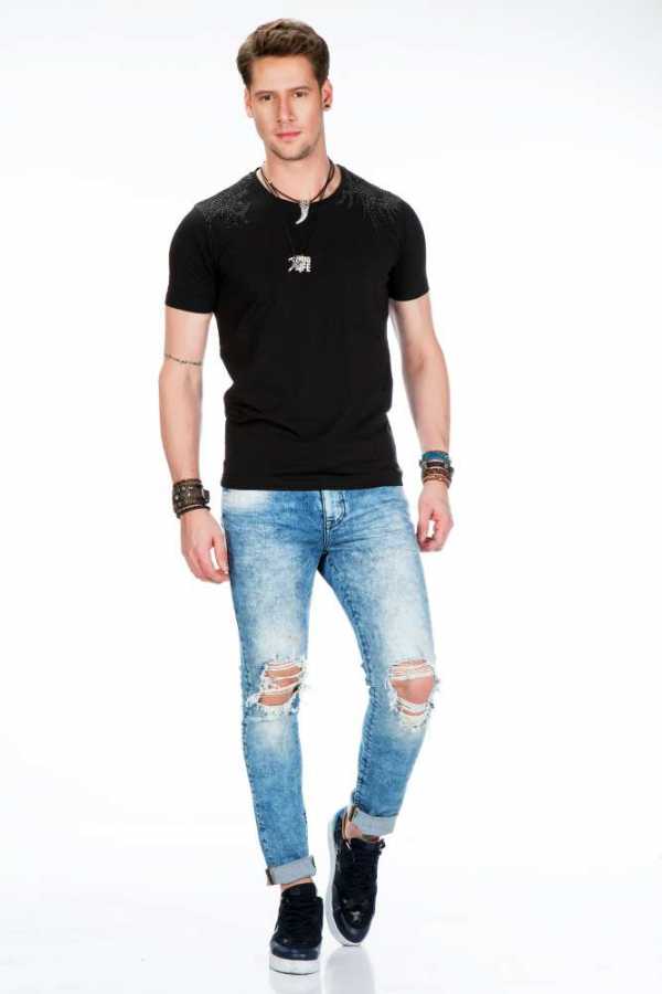 Camiseta hombre Cipo &amp; Baxx KNIGHT CT546 negro