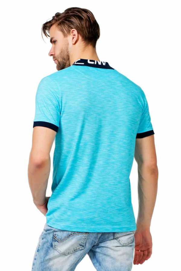 Cipo & Baxx TREKS blue Herren Polo T-Shirt CT416