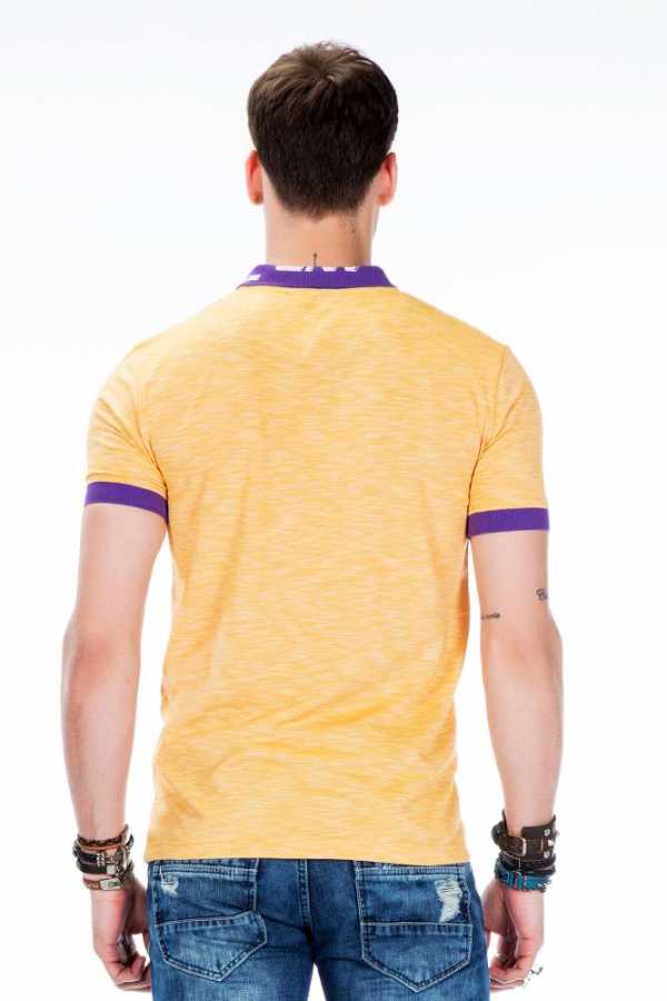 Cipo & Baxx TREKS yellow Herren Polo T-Shirt CT416