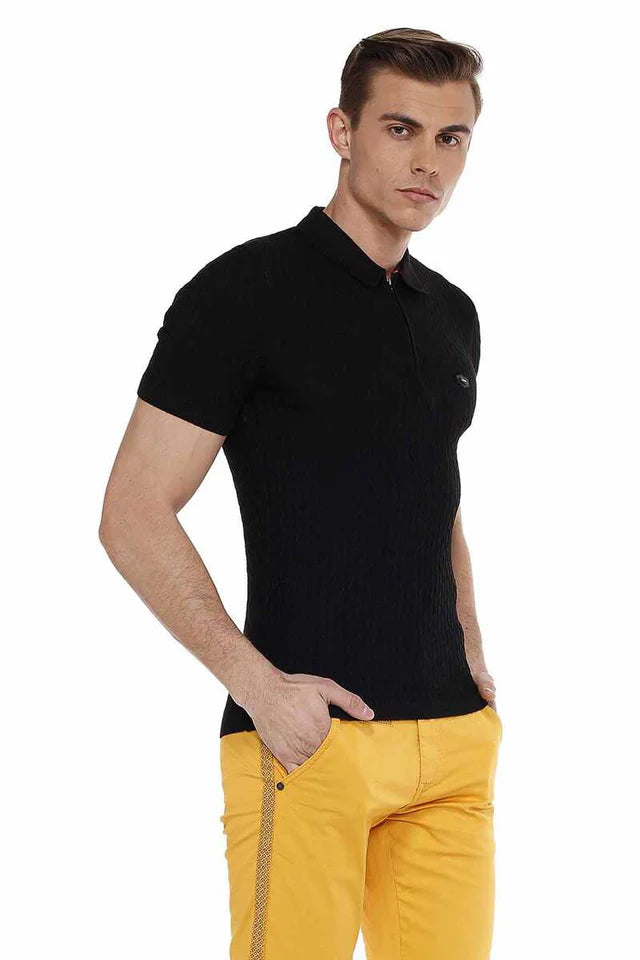 Cipo & Baxx ONIL black Herren Polo T-Shirt CT519