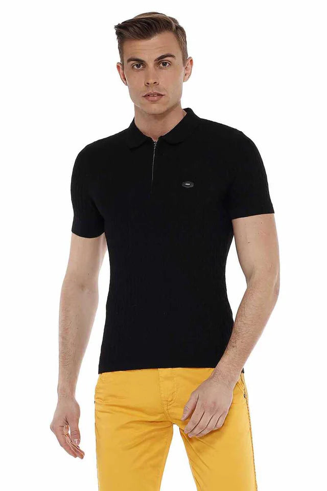 Cipo & Baxx ONIL black Herren Polo T-Shirt CT519