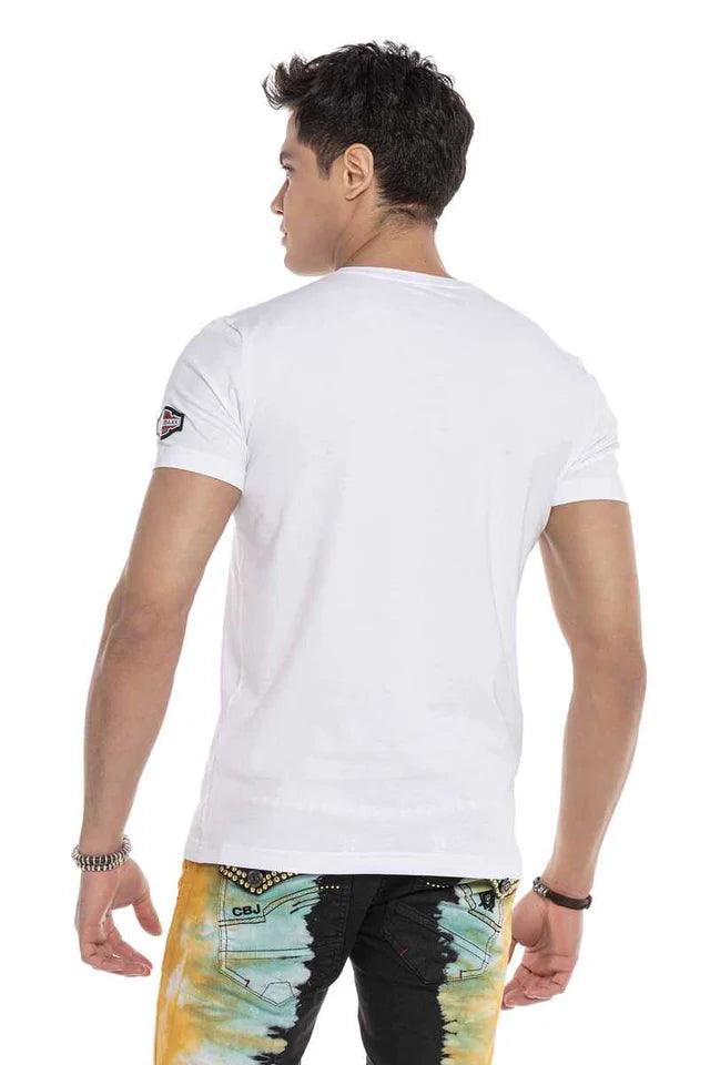 Cipo &amp; Baxx KASIMIR men's T-shirt CT617 white