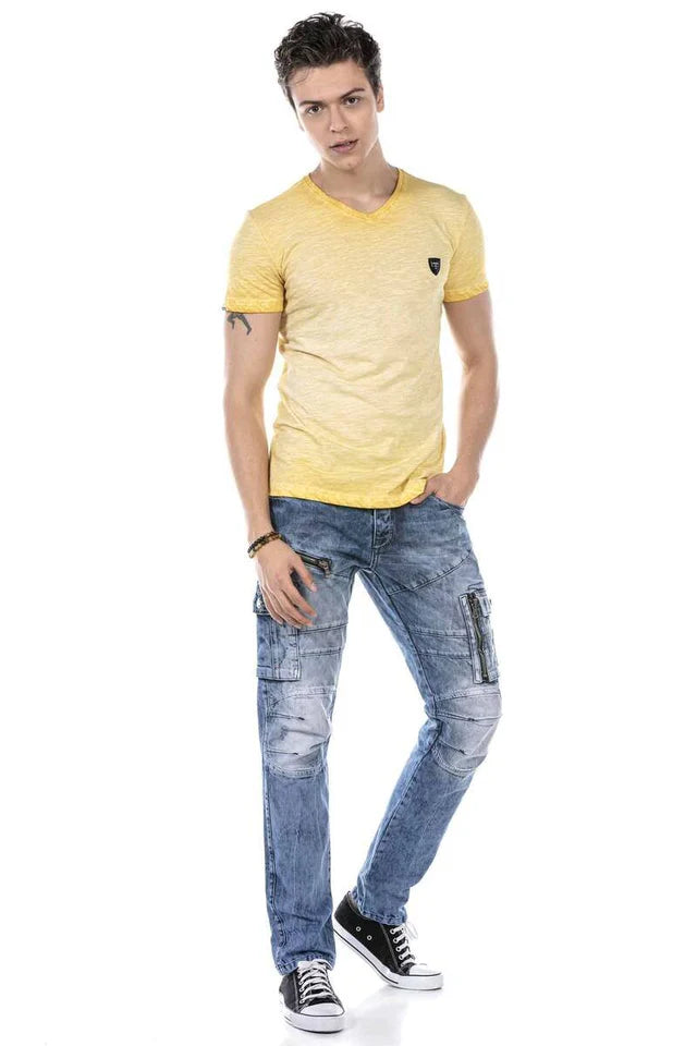 Cipo & Baxx FELIX Herren T-Shirt CT647 yellow