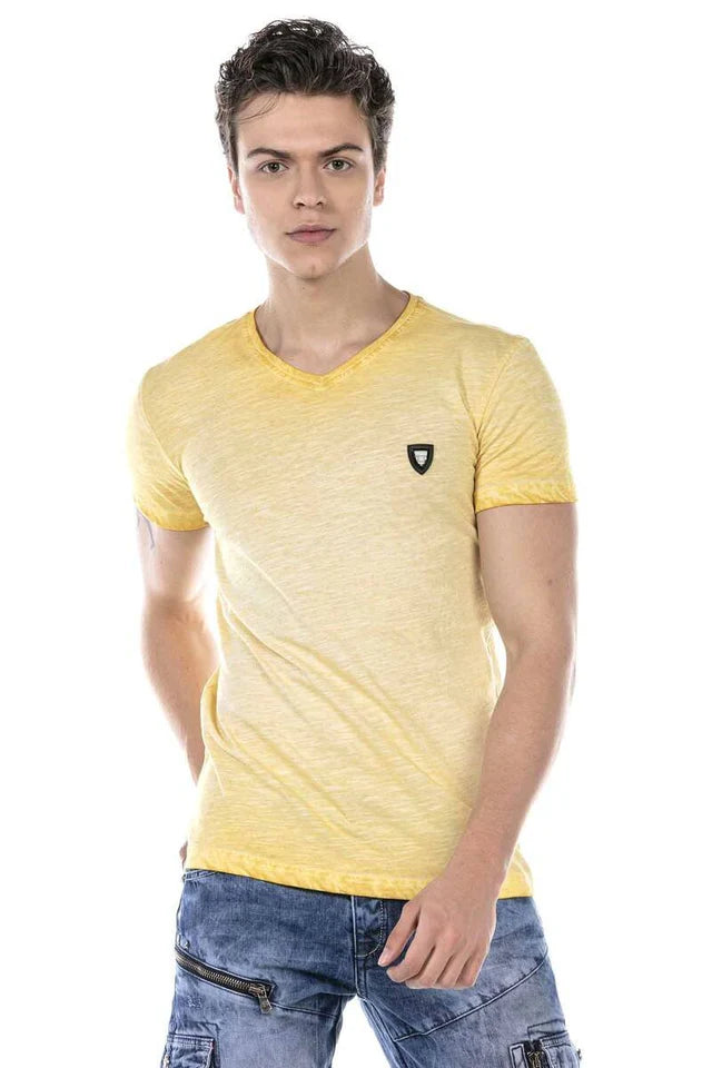 Cipo &amp; Baxx FELIX Men's T-Shirt CT647 yellow