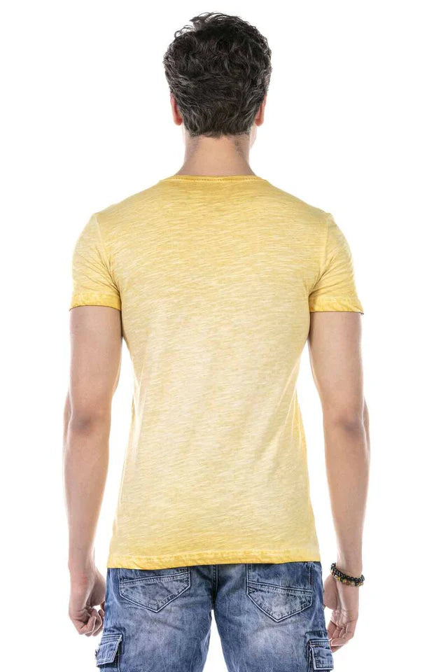 Cipo & Baxx FELIX Herren T-Shirt CT647 yellow