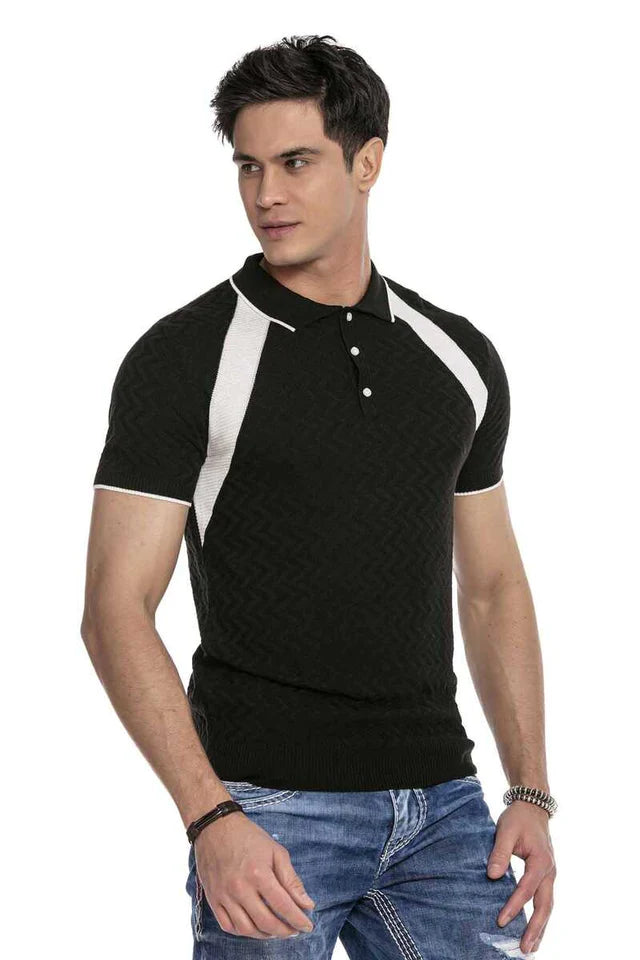 Cipo & Baxx ONER black Herren Polo T-Shirt CT652