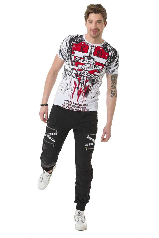 Cipo &amp; Baxx WARWICK Camiseta Hombre CT673