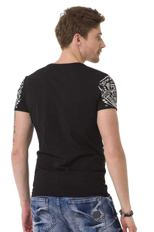 Cipo & Baxx BERNARDO Herren T-Shirt CT713 black