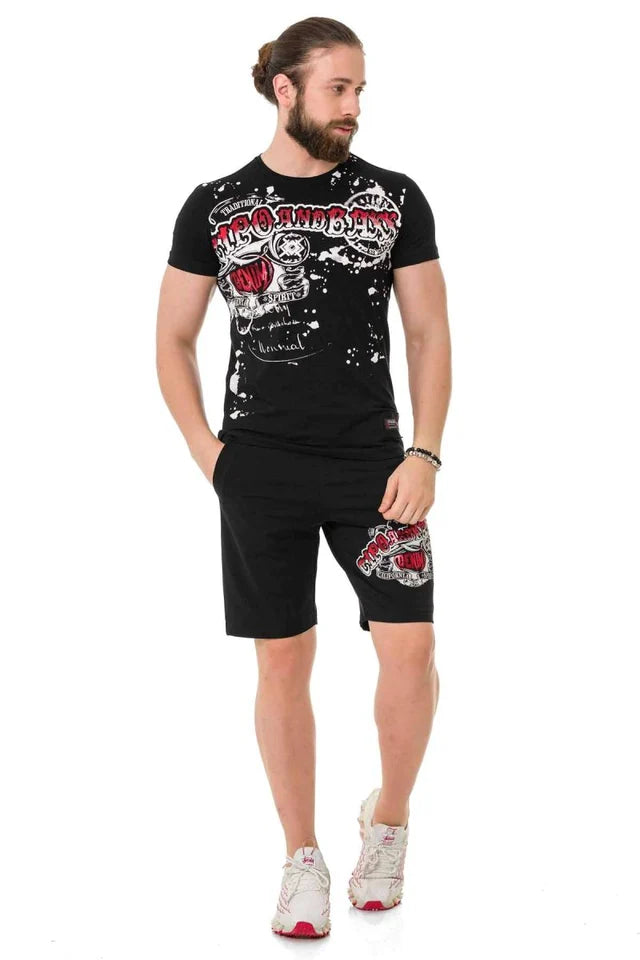 Cipo & Baxx BERNARDO Herren T-Shirt CT713 black