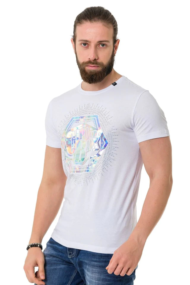 Cipo & Baxx PLEX white Herren T-Shirt CT720