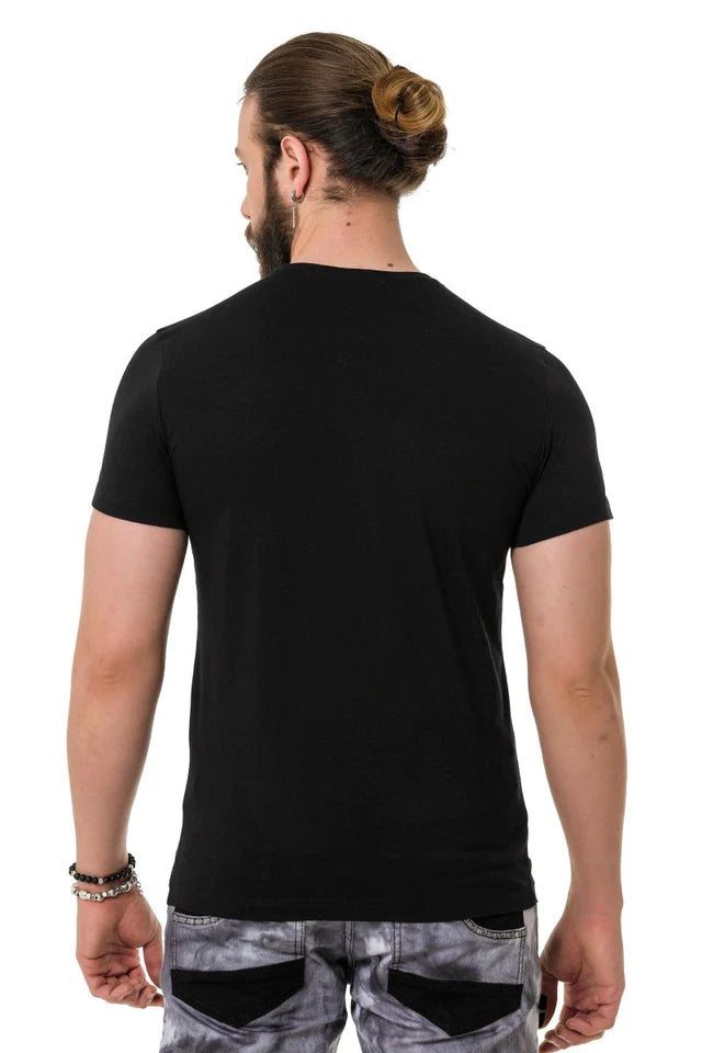 Camiseta de hombre Cipo &amp; Baxx DOLLAR negra CT714