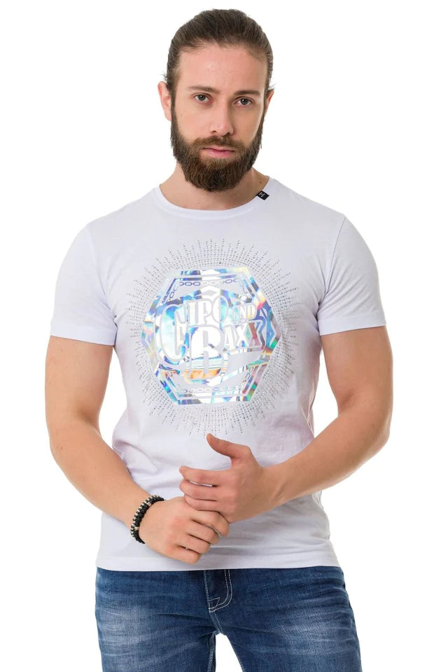 Cipo & Baxx PLEX white Herren T-Shirt CT720