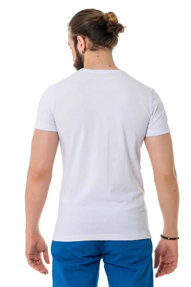 Cipo & Baxx SEOUL Herren white T-Shirt CT729