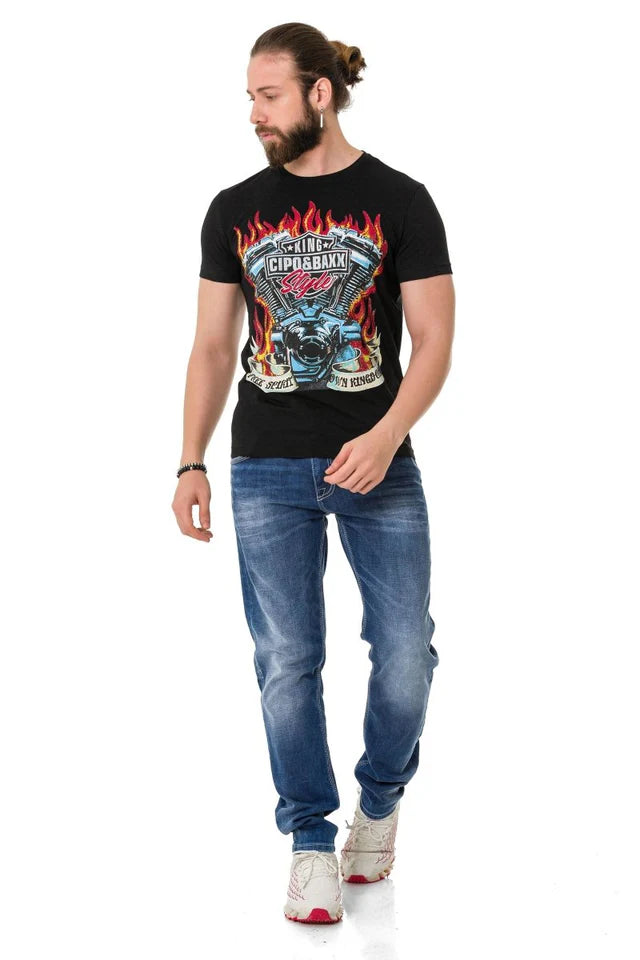 Cipo &amp; Baxx RON Camiseta Hombre CT728