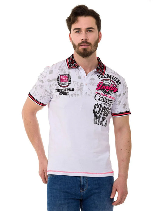 Polo de hombre Cipo &amp; Baxx MARINE fucsia CT738