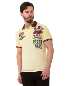 Cipo & Baxx MARINE yellow Herren Polo T-Shirt CT738