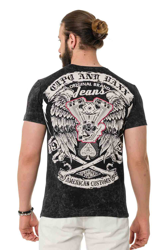 Camiseta Cipo &amp; Baxx KING negra hombre CT763