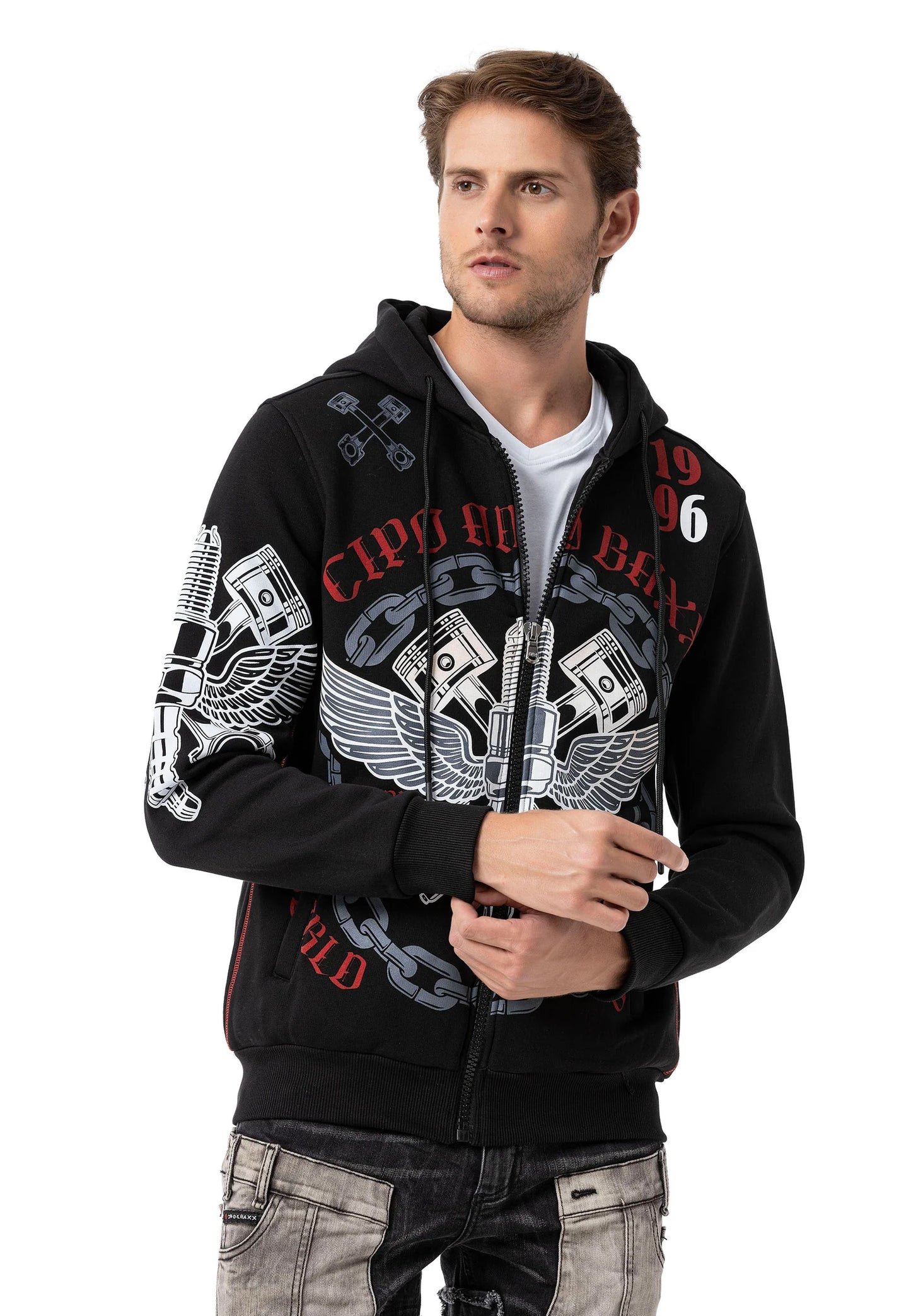 Cipo & Baxx CAYMAN Herren Kapuzen Hoodi Sweatshirt CL572