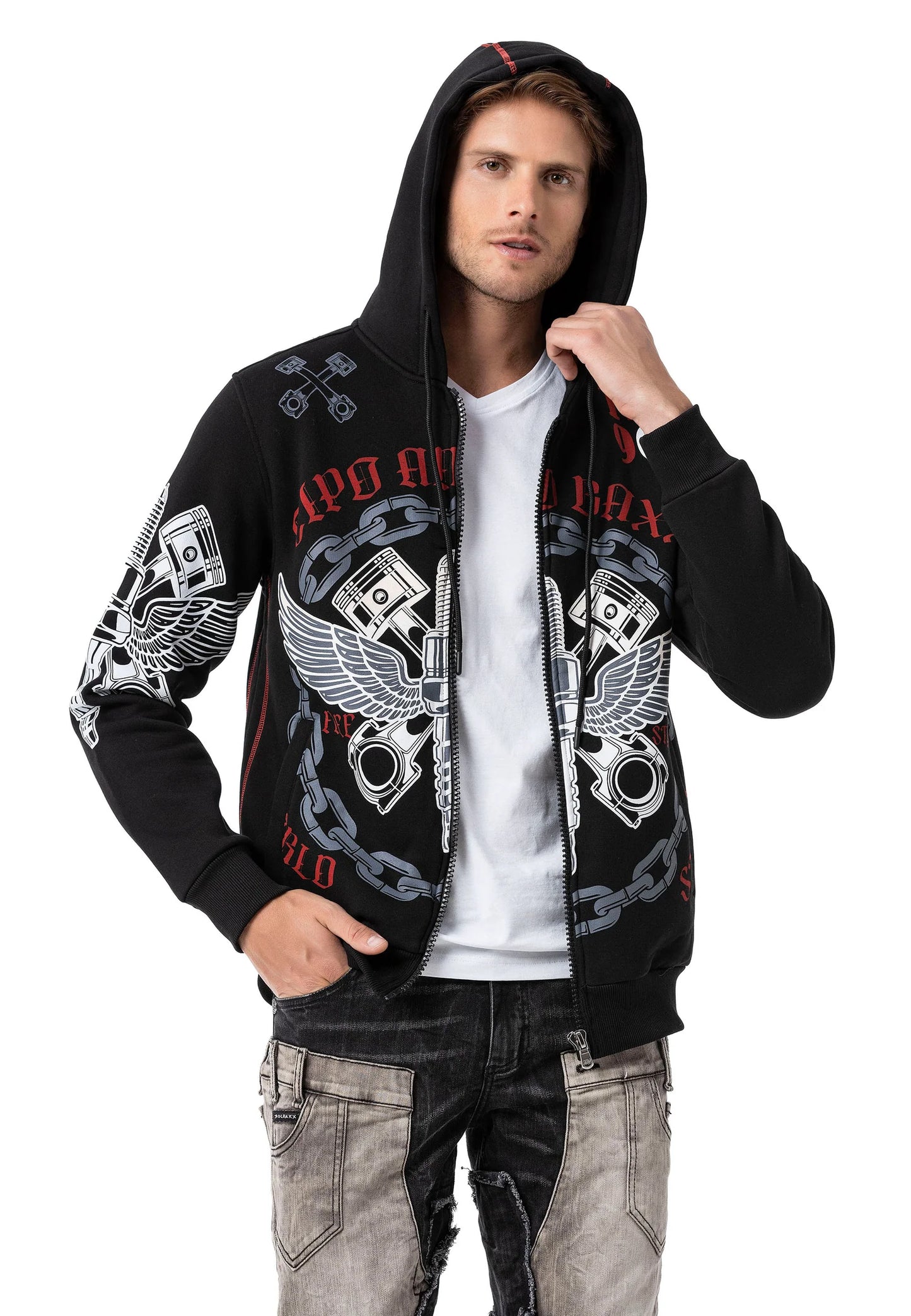 Cipo & Baxx CAYMAN Herren Kapuzen Hoodi Sweatshirt CL572