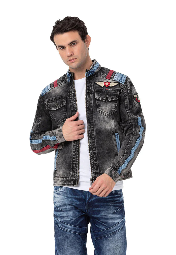 Cipo & Baxx KEN Herren Jeans Jacke Kapuze Denim CJ300