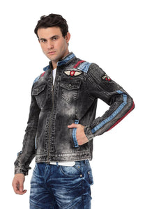 Cipo & Baxx KEN Herren Jeans Jacke Kapuze Denim CJ300