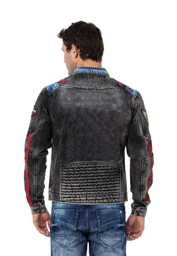 Cipo & Baxx KEN Herren Jeans Jacke Kapuze Denim CJ300