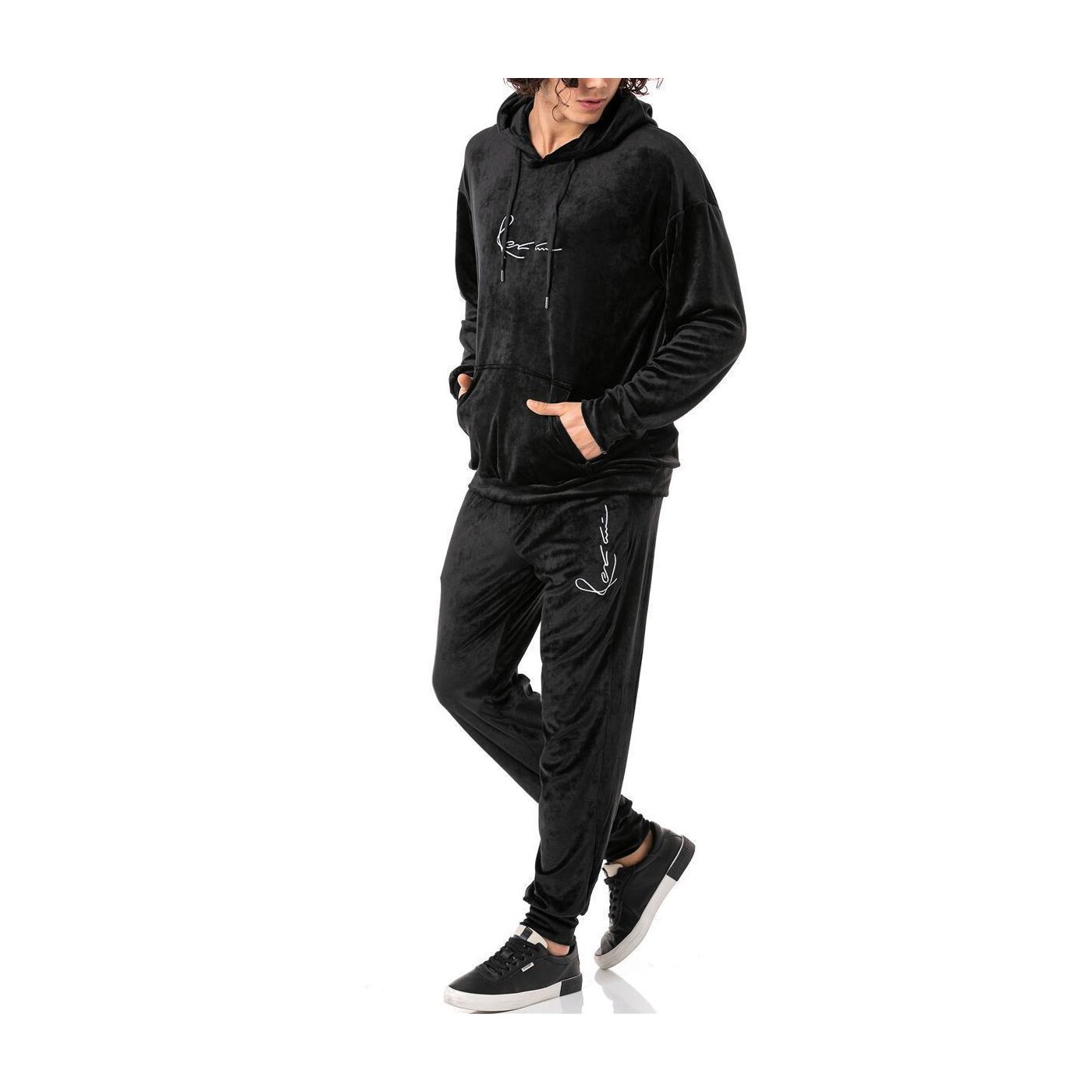 Redbridge Herren Jogginganzug Set Velour Signature  Black M2216-M4305