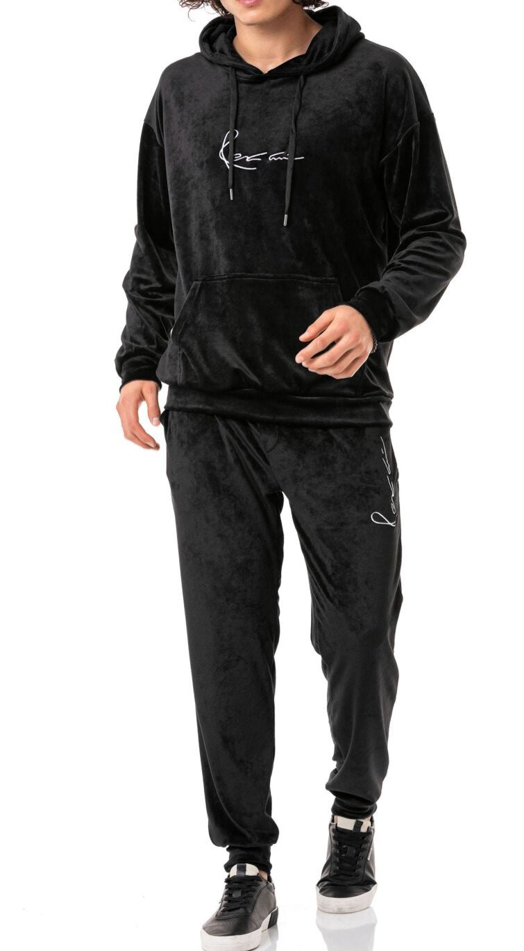 Redbridge Herren Jogginganzug Set Velour Signature  Black M2216-M4305