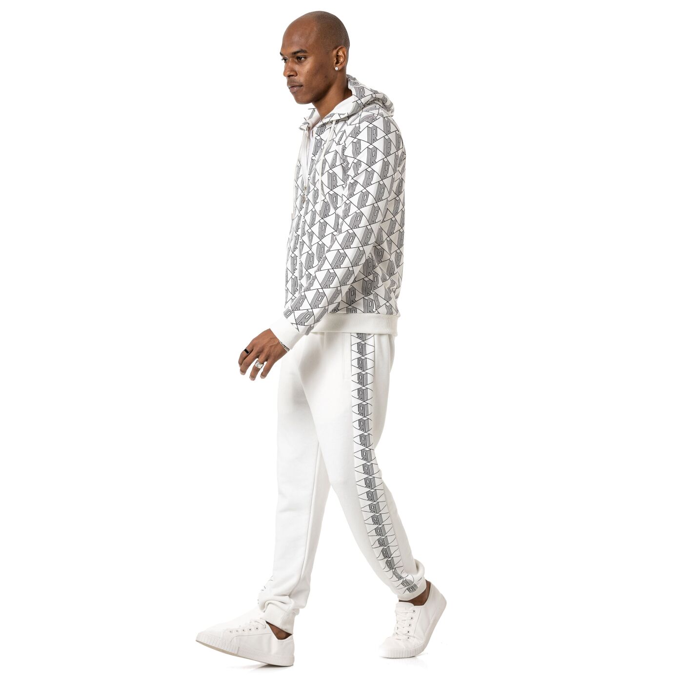 Redbridge Men's Jogging Suit Set 3D Signature White M2811-M4309