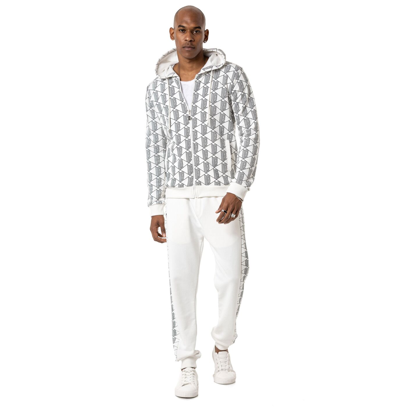 Redbridge Men's Jogging Suit Set 3D Signature White M2811-M4309