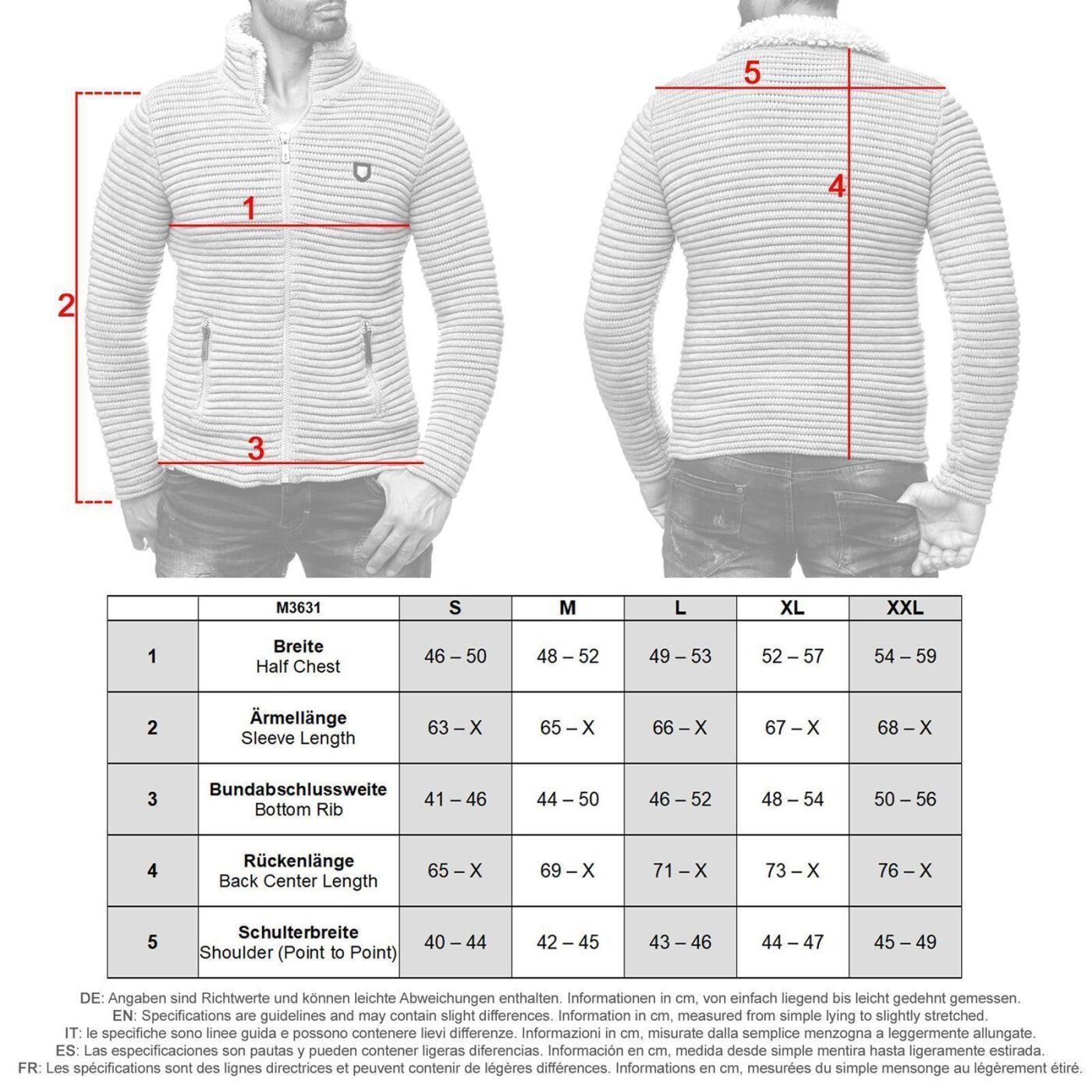 Redbridge ROBIUS Herren Strickjacke M3631