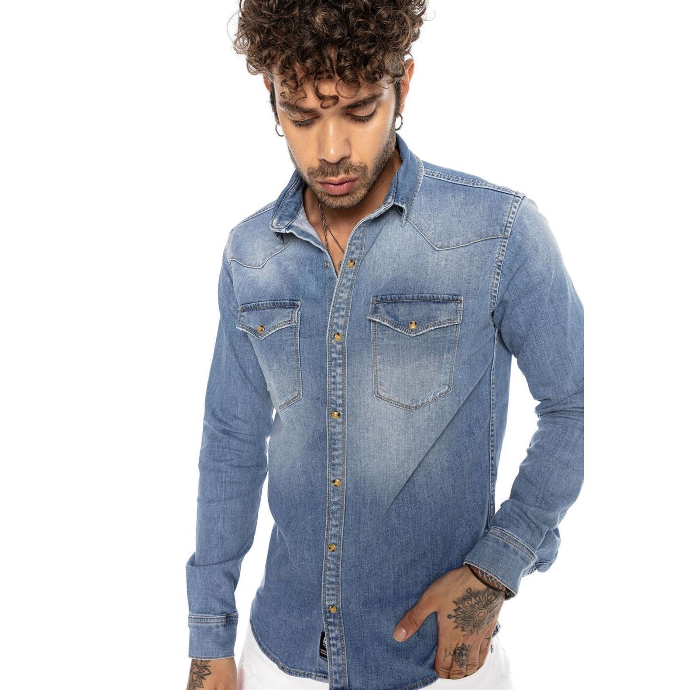 Redbridge Neimar Jeansherren Hemd Denim M5031