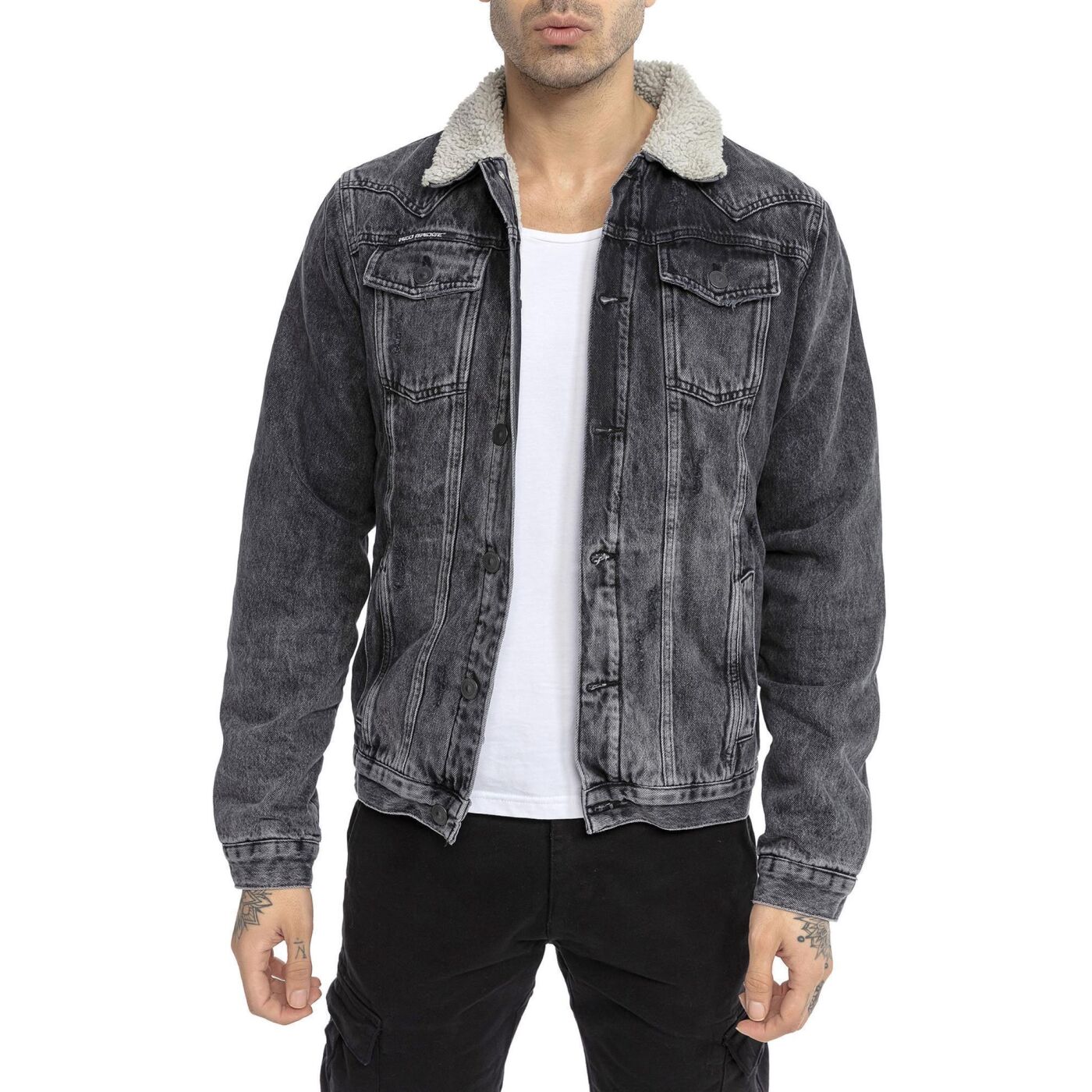 Redbridge By Cipo &amp; Baxx TROY Men's Jeans Jacket Denim M6059