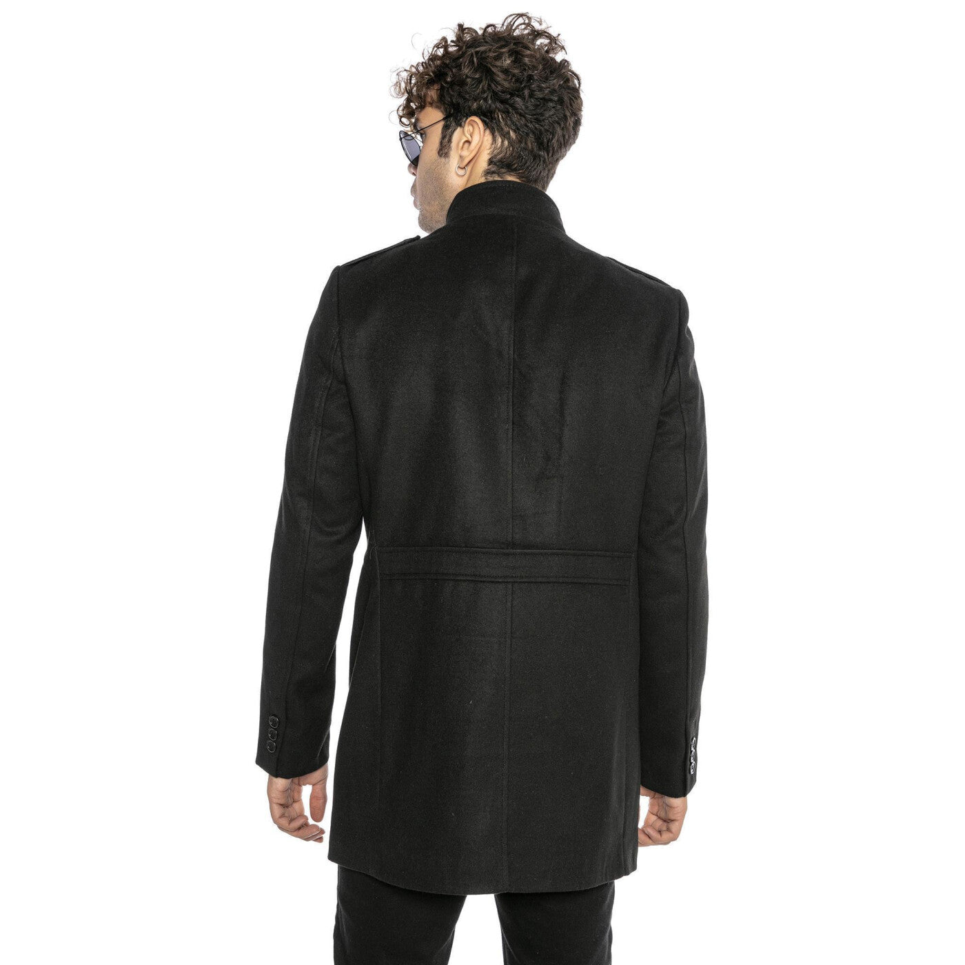 Redbridge Herren Mantel Winterjacke elegante Jacke Slim-Fit M6083 Schwarz