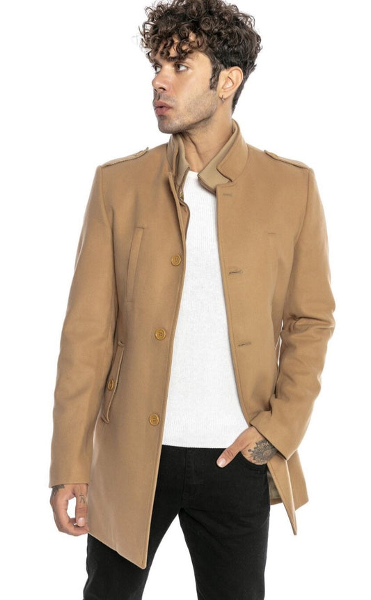 Redbridge men's coat winter jacket elegant jacket slim fit M6083 beige