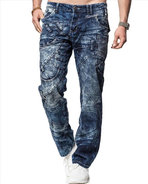 K&amp;M Kosmo Lupo TWIST men's jeans denim straight cut