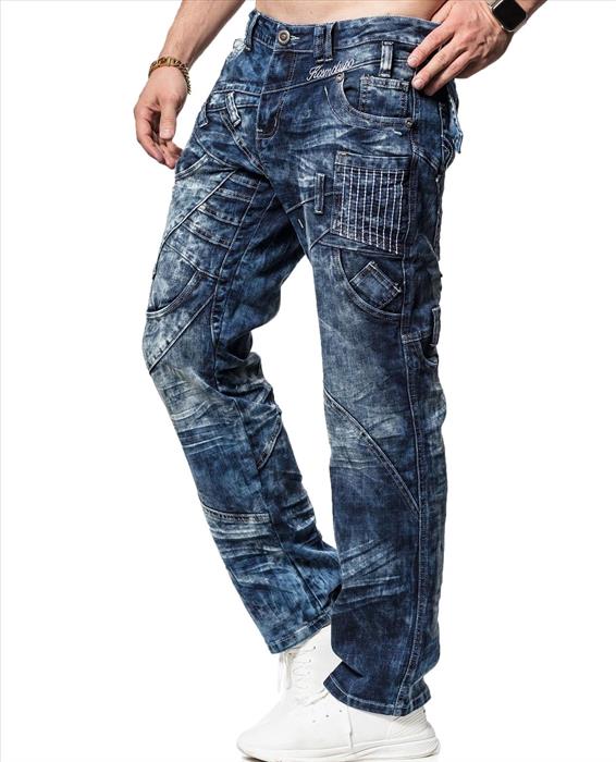 Vaqueros de hombre K&amp;M Kosmo Lupo TWIST denim corte recto