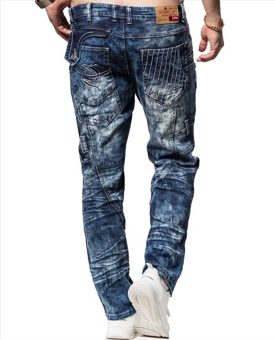 K&amp;M Kosmo Lupo TWIST men's jeans denim straight cut