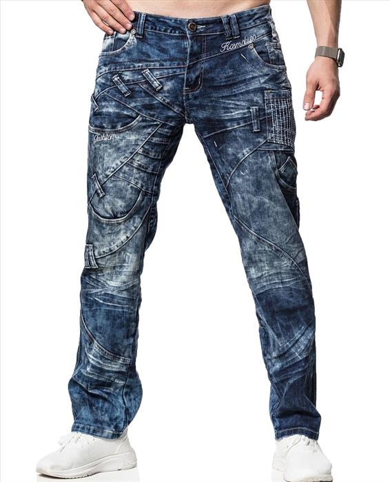 Vaqueros de hombre K&amp;M Kosmo Lupo TWIST denim corte recto