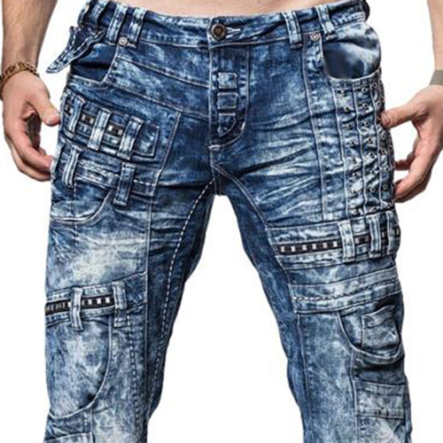 Kosmo Lupo ROCKFORD jeans de hombre denim corte recto